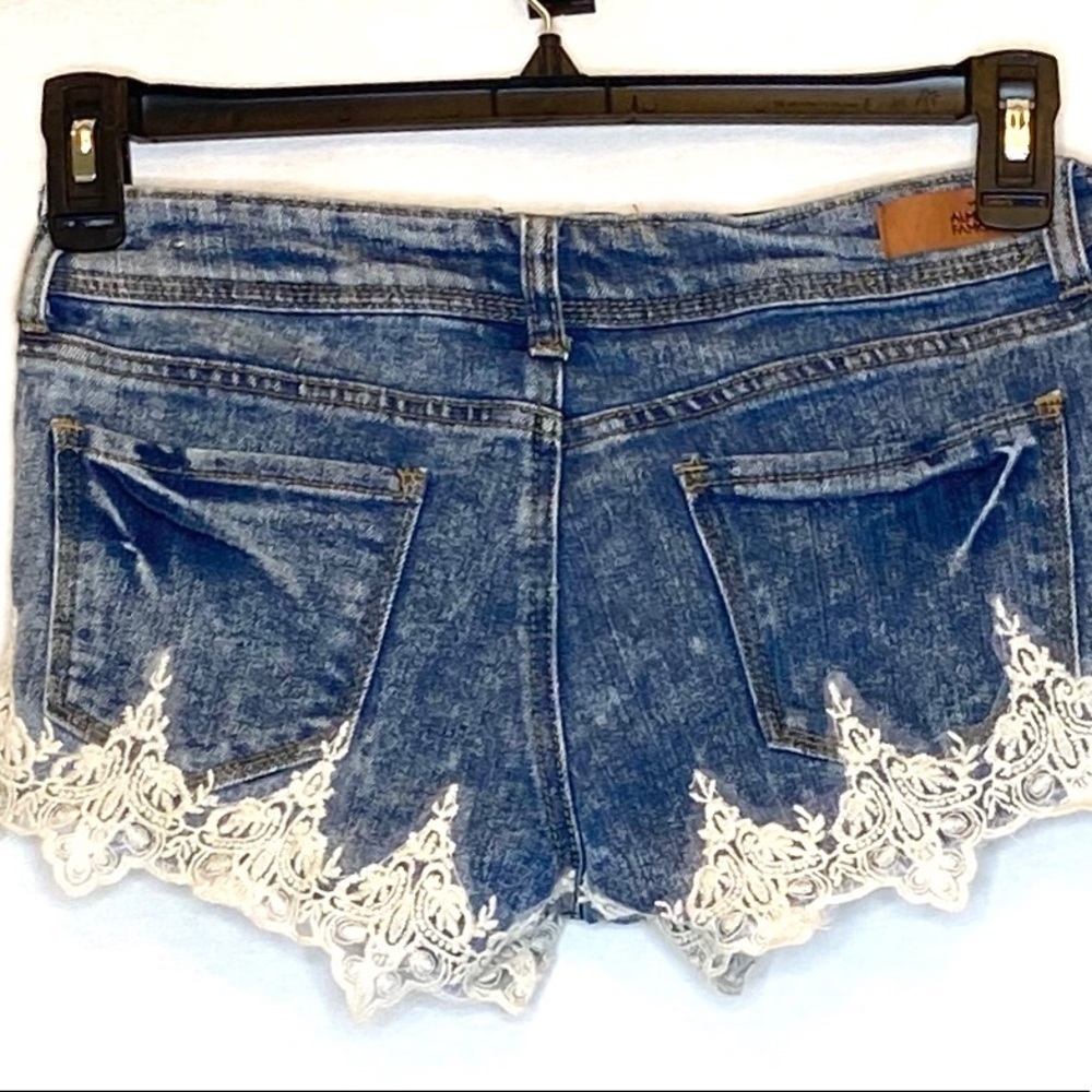 ALMOST FAMOUS CROCHET SHORTS Distressed